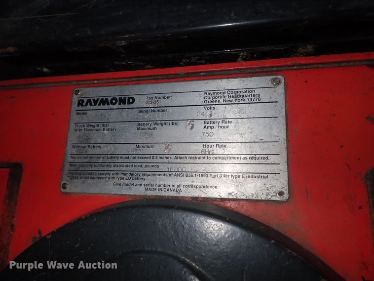 image for item FK9665 Raymond pallet jack