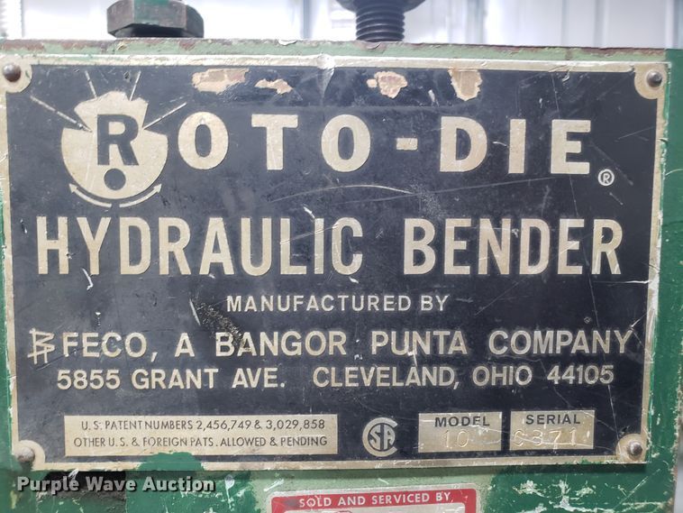 image for item GA9295 Roto-Die 10 hydraulic press brake