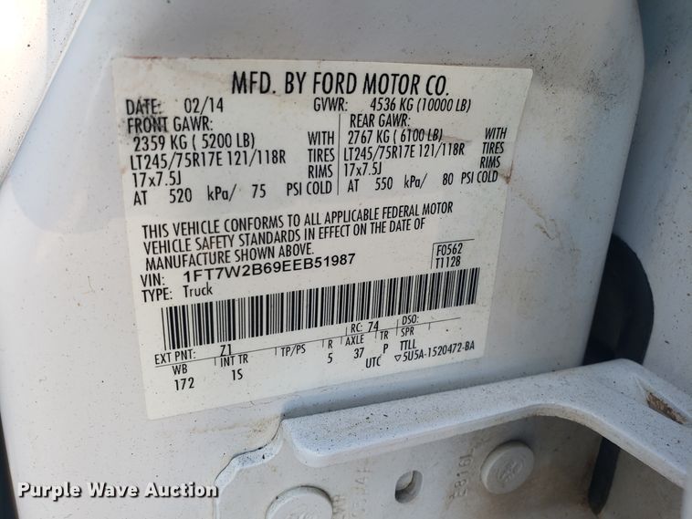 image for item GA9307 2014 Ford F250 Super Duty Crew Cab pickup truck