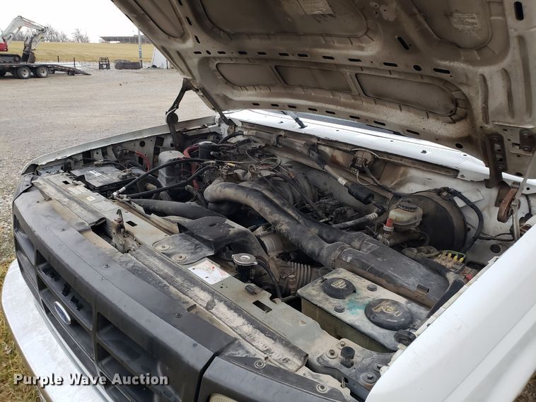 image for item GA9320 1992 Ford F350 utility bed pickup truck