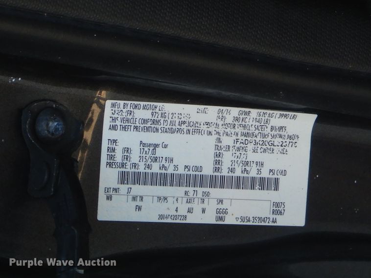 image for item GB9536 2016 Ford Focus
