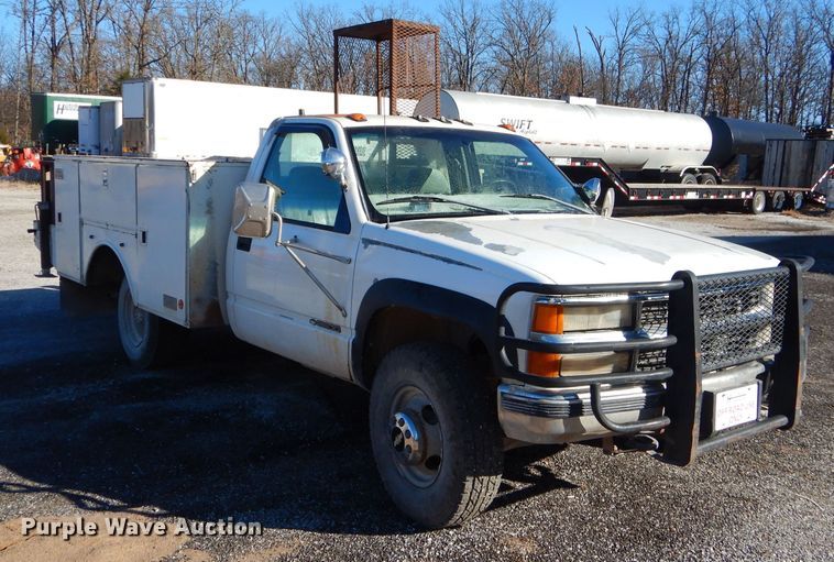 image for item GB9558 1998 Chevrolet K3500 utility bed pickup truck