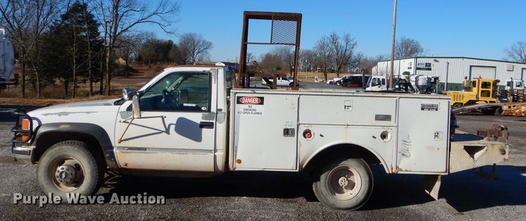 image for item GB9558 1998 Chevrolet K3500 utility bed pickup truck