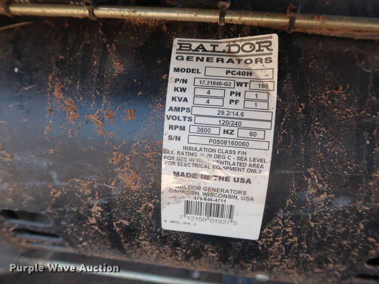 image for item GD9767 Baldor Powerchief PC70H generator