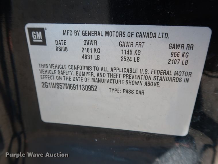 image for item GD9771 2009 Chevrolet Impala Police Cruiser