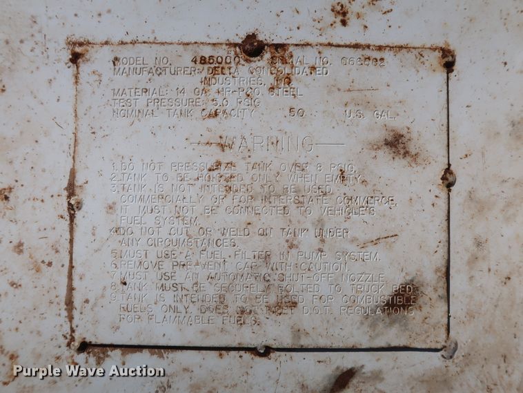 image for item GD9782 (2) Delta Consolidated fuel tanks