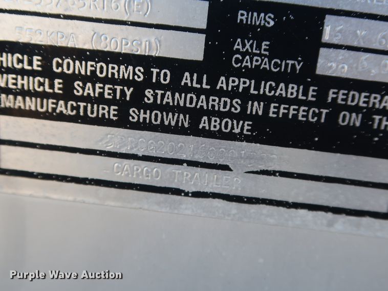 image for item GD9817 2006 Welchel Enterprises Cherokee enclosed cargo trailer