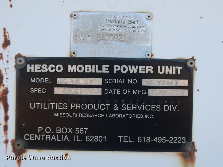 image for item GD9822 1986 Hesco 404007 multi-power unit