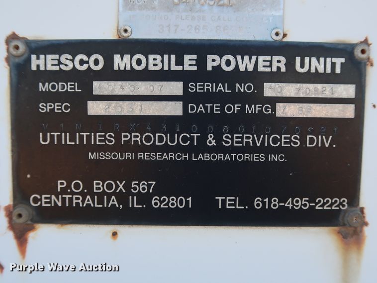image for item GD9822 1986 Hesco 404007 multi-power unit