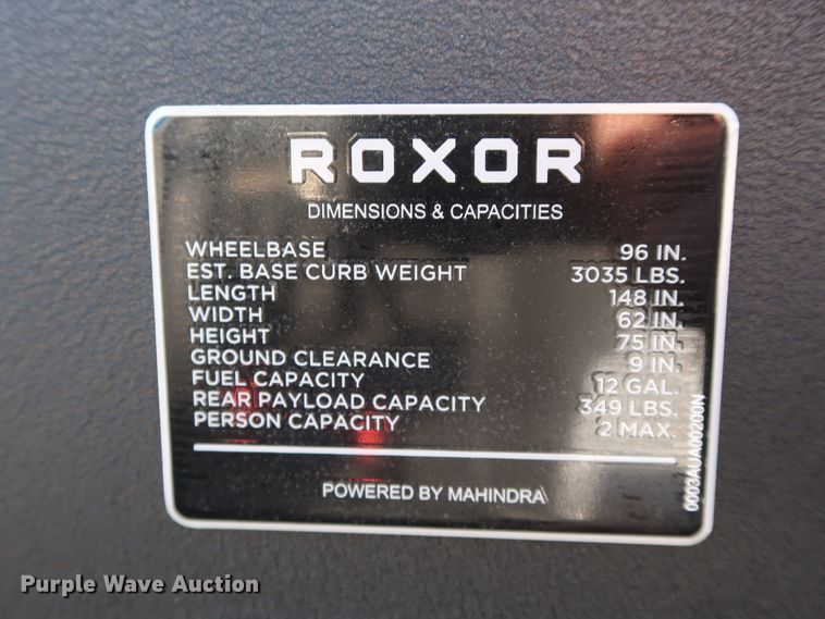 image for item GD9829 2018 Mahindra Roxor Off-Road body