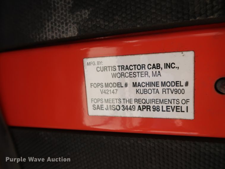 image for item GD9933 2011 Kubota RTV900 utility vehicle