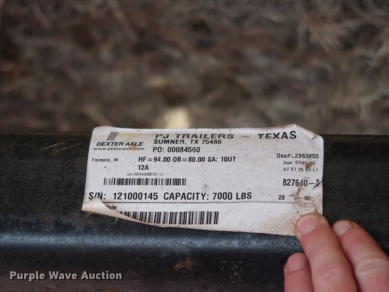 image for item GD9938 2015 PJ CarHauler Tilt T7383 tilt deck equipment trailer