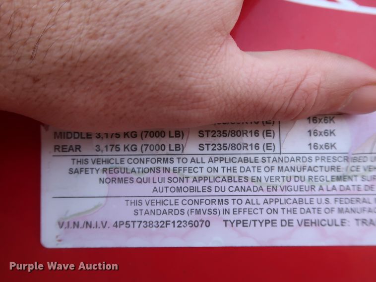 image for item GD9938 2015 PJ CarHauler Tilt T7383 tilt deck equipment trailer