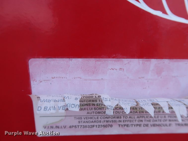 image for item GD9938 2015 PJ CarHauler Tilt T7383 tilt deck equipment trailer