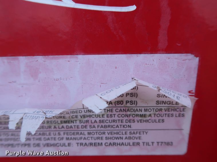 image for item GD9938 2015 PJ CarHauler Tilt T7383 tilt deck equipment trailer