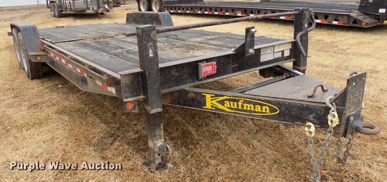 image for item GF9858 2011 Kaufman tilt deck equipment trailer