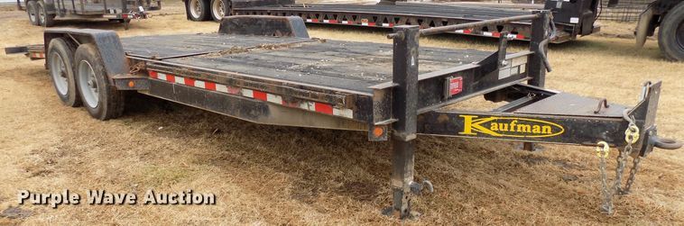 image for item GF9858 2011 Kaufman tilt deck equipment trailer