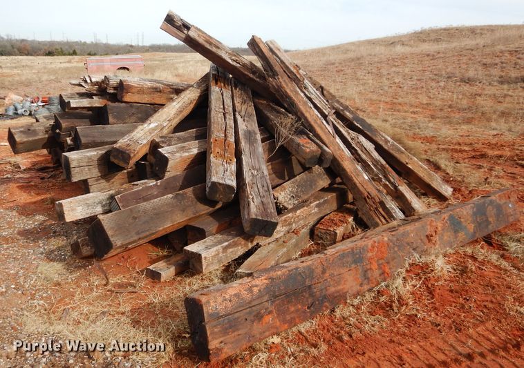 Approximately 40 railroad ties in Norman, OK Item GF9894 sold Purple Wave