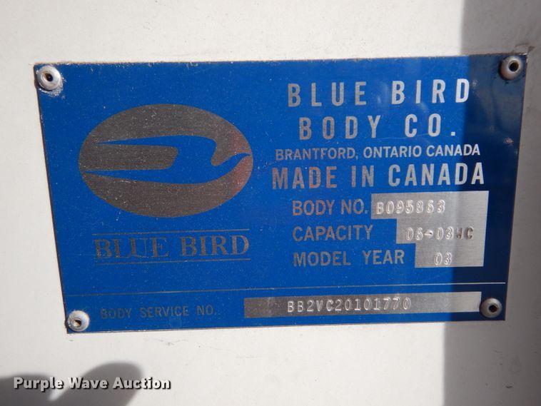 image for item GJ9155 2002 Ford E450 school bus