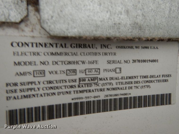 image for item GJ9216 Continental dryer
