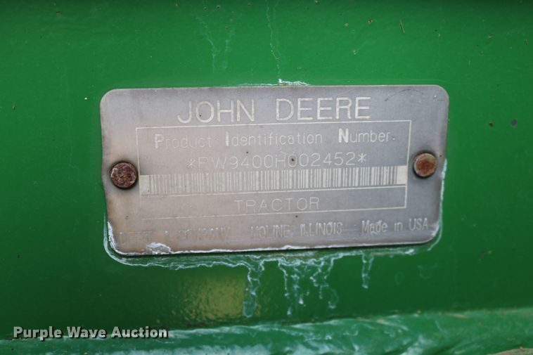 image for item DD6057 1997 John Deere 9400 4WD tractor