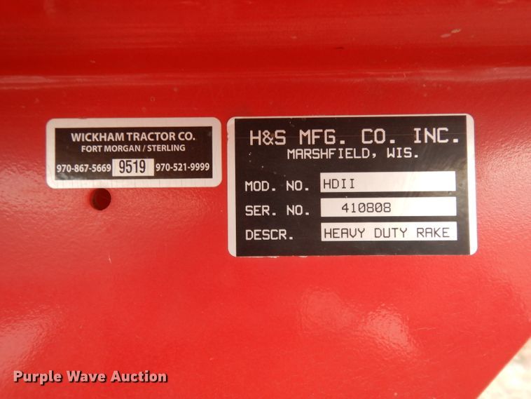 image for item DH2253 H&S HDII hay rake