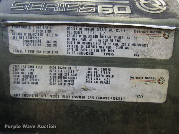 image for item DH8262 2000 Kenworth W900 semi truck