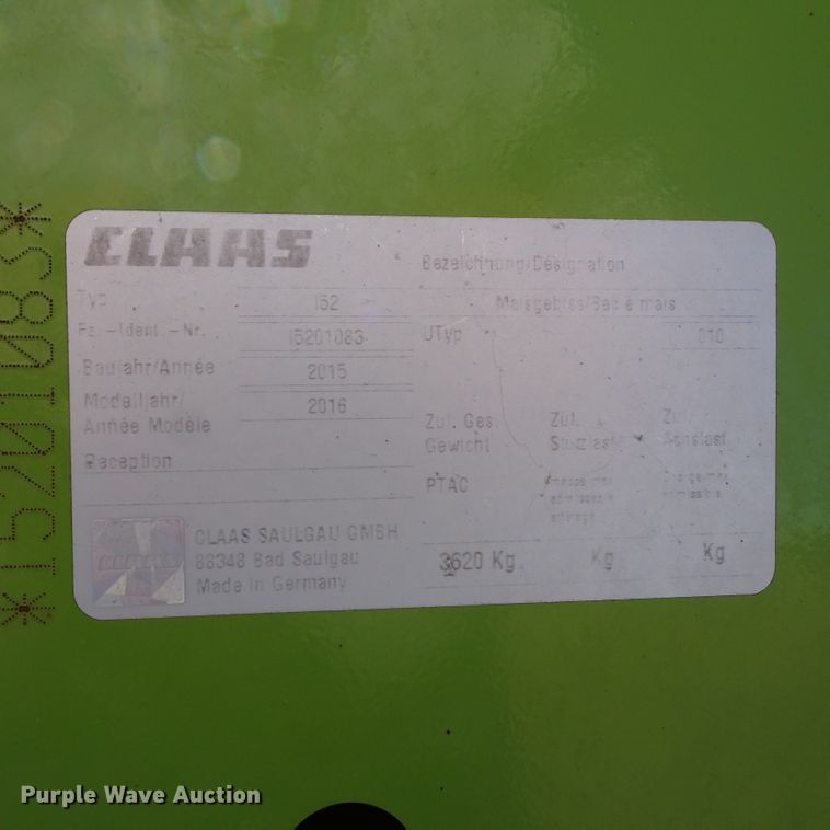 image for item DI0769 2016 Claas Orbis 750 rotary forage head