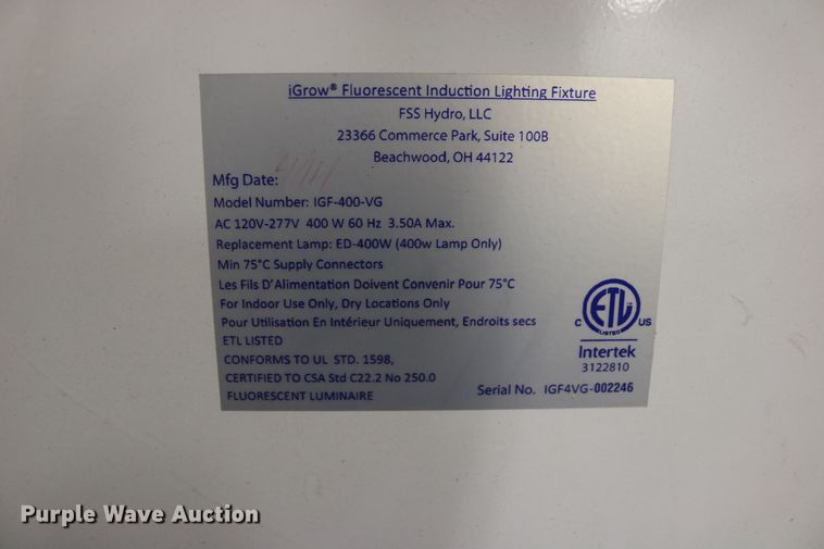 image for item EP9648 Approximately 340 iGrow induction lights