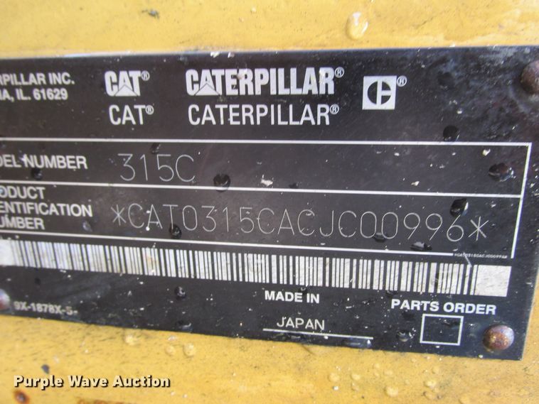 image for item DA8341 2004 Caterpillar 315C L excavator