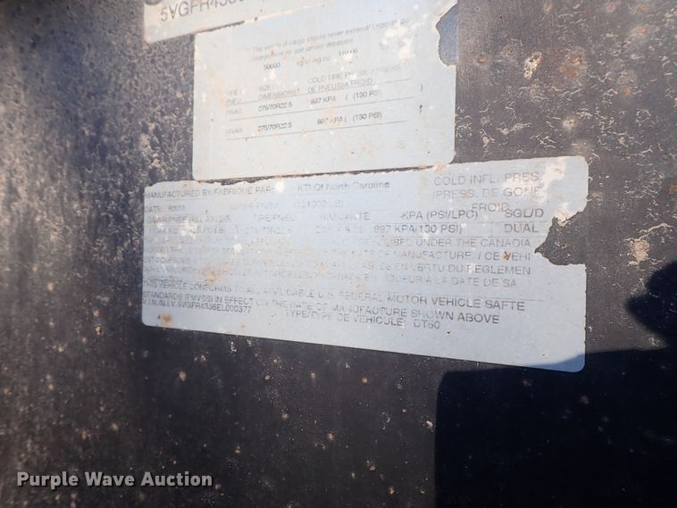 image for item DC3444 2014 Kaufman FR55DT low boy equipment trailer