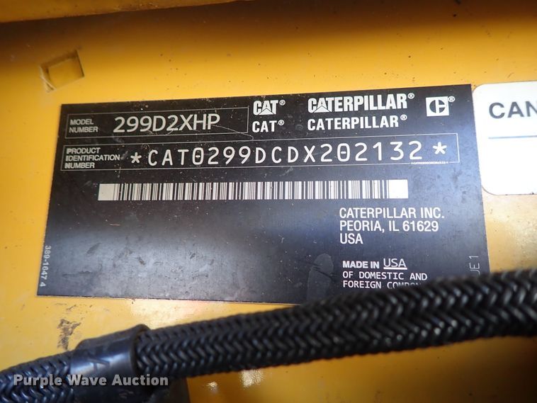 image for item DC3450 2017 Caterpillar 299D2 XHP skid steer