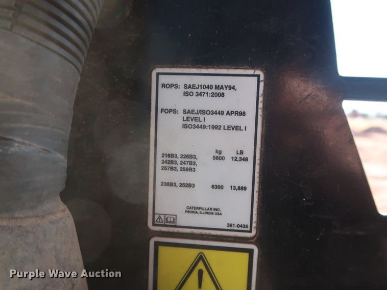 image for item DG4242 2012 Caterpillar 259B Series 3 skid steer