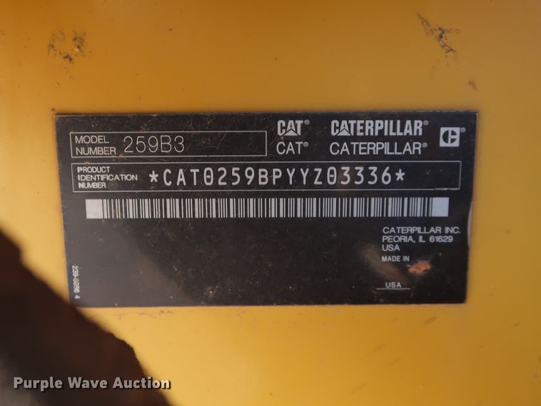 image for item DG4242 2012 Caterpillar 259B Series 3 skid steer