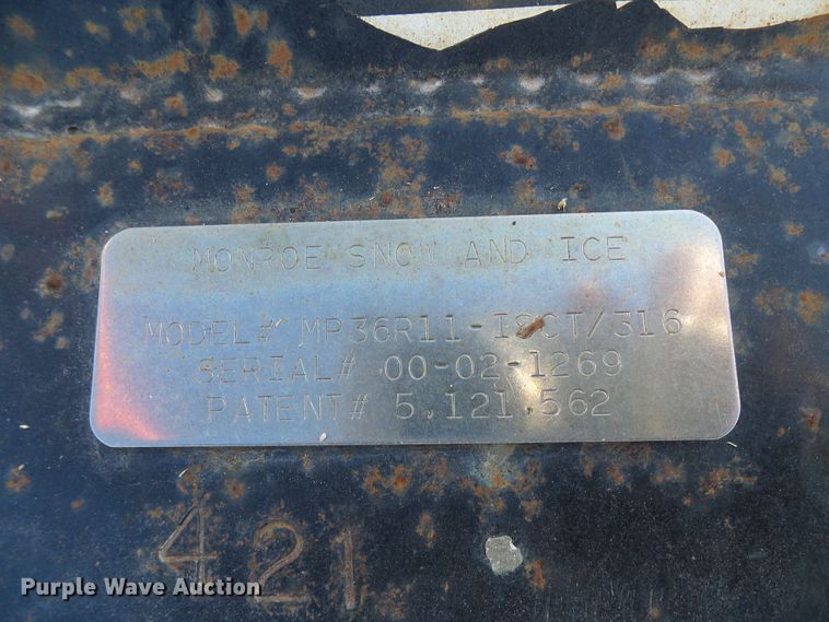 image for item DG5540 Monroe MP36R11.ISCT/316 snow plow