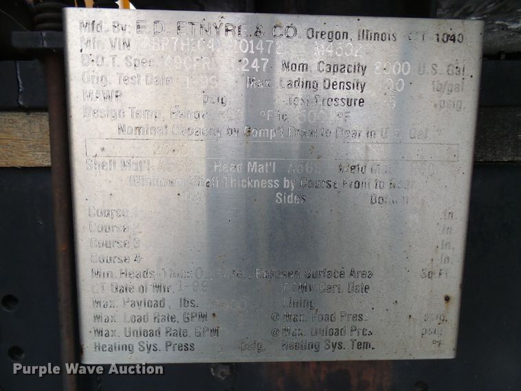 image for item DG5559 1999 Chevrolet C8500 oil distribution truck