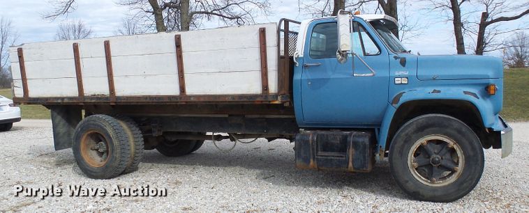 image for item DG5560 1987 Chevrolet C70 flat dump bed truck