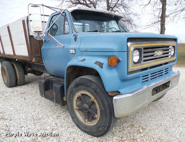 image for item DG5560 1987 Chevrolet C70 flat dump bed truck