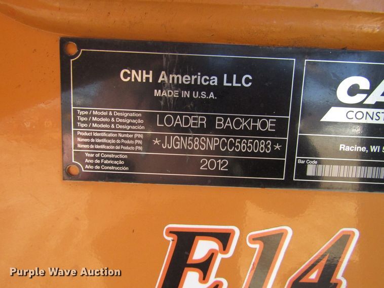 image for item DG6680 2012 Case 580 Super N backhoe