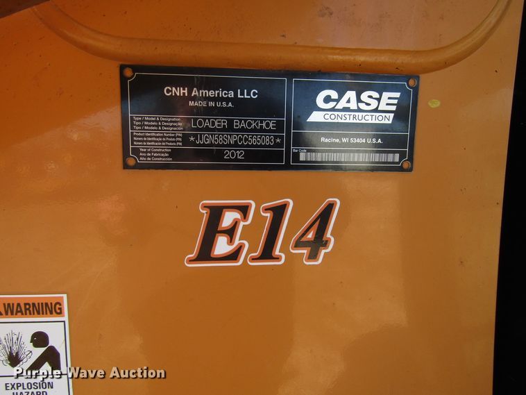 image for item DG6680 2012 Case 580 Super N backhoe