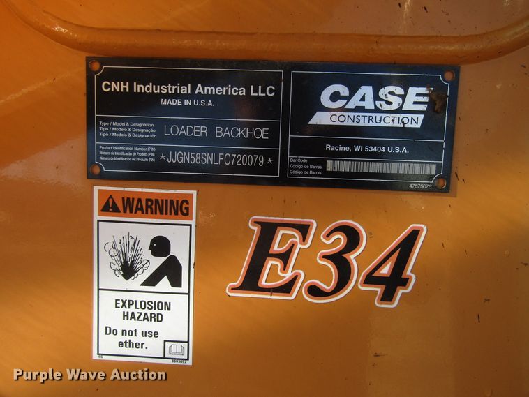 image for item DG6683 2015 Case 580 Super N backhoe