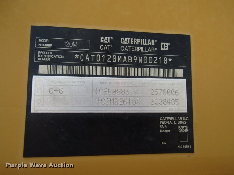 image for item DG6728 2008 Caterpillar 120M motor grader