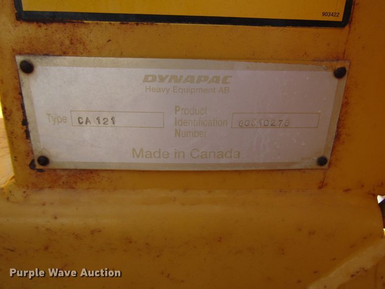 image for item DG6729 1995 Dynapac CA121PDB single drum vibratory roller