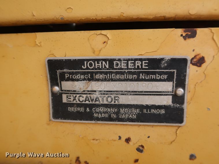 image for item DH0752 1994 John Deere 190E mini excavator