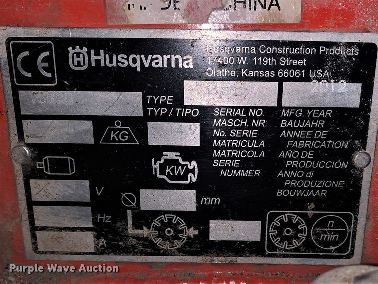 image for item DH1690 2012 Husqvarna FS520 concrete saw