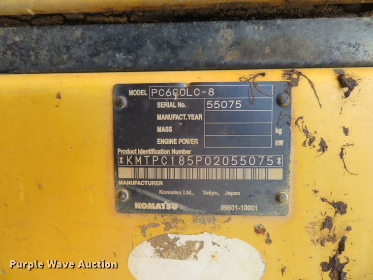 image for item DH1692 2008 Komatsu PC600LC-8 excavator