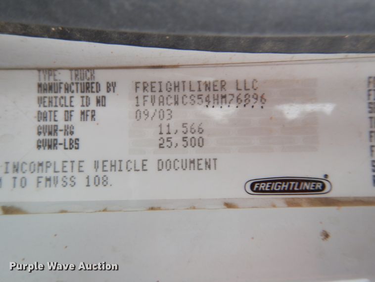 image for item DH2248 2004 Freightliner Business Class M2 utility bed truck