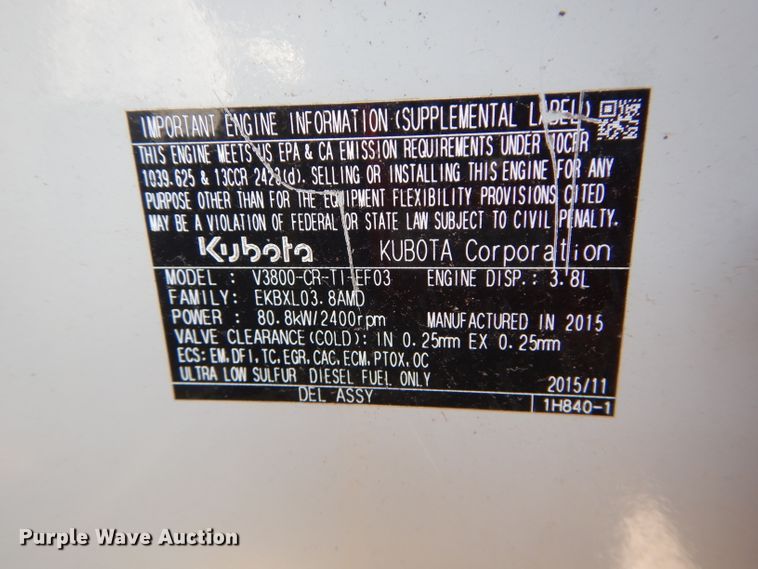 image for item DH4272 2016 Takeuchi TL12 skid steer