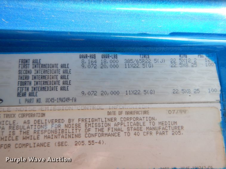 image for item DH5012 2000 Sterling L9500 crane truck