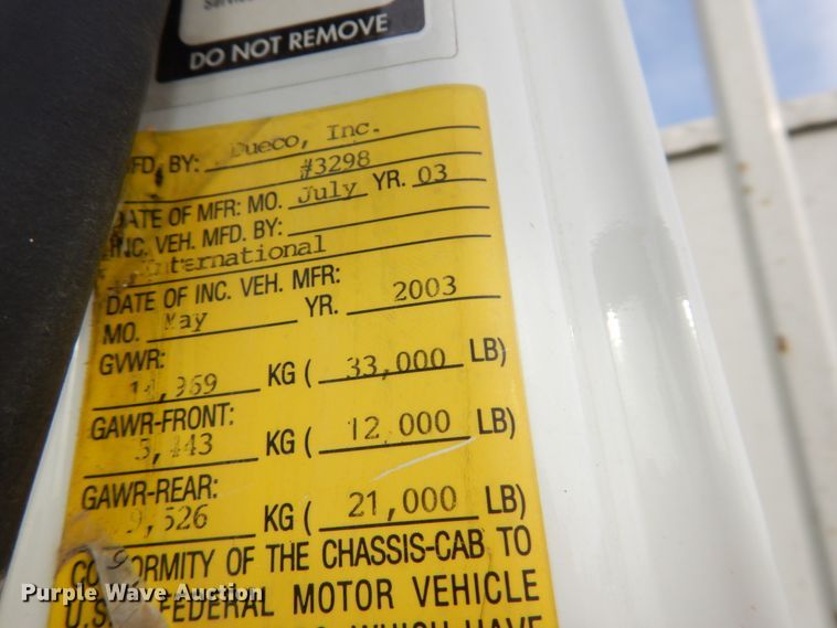 image for item DH5015 2004 International 4300 bucket truck